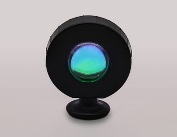 Атмосферная светодиодная настольная лампа с пультом 3W RGB DE8383 BK черный Desk Ambrella