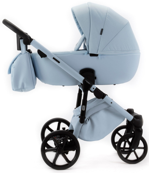 Детская коляска Adamex Nola Natura 2 в 1 N-1-SKY (ГОЛУБОЙ + ГОЛУБАЯ КОЖА)