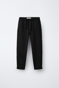 ZARA БРЮКИ С КАРМАНАМИ, ЧЕРНЫЙ