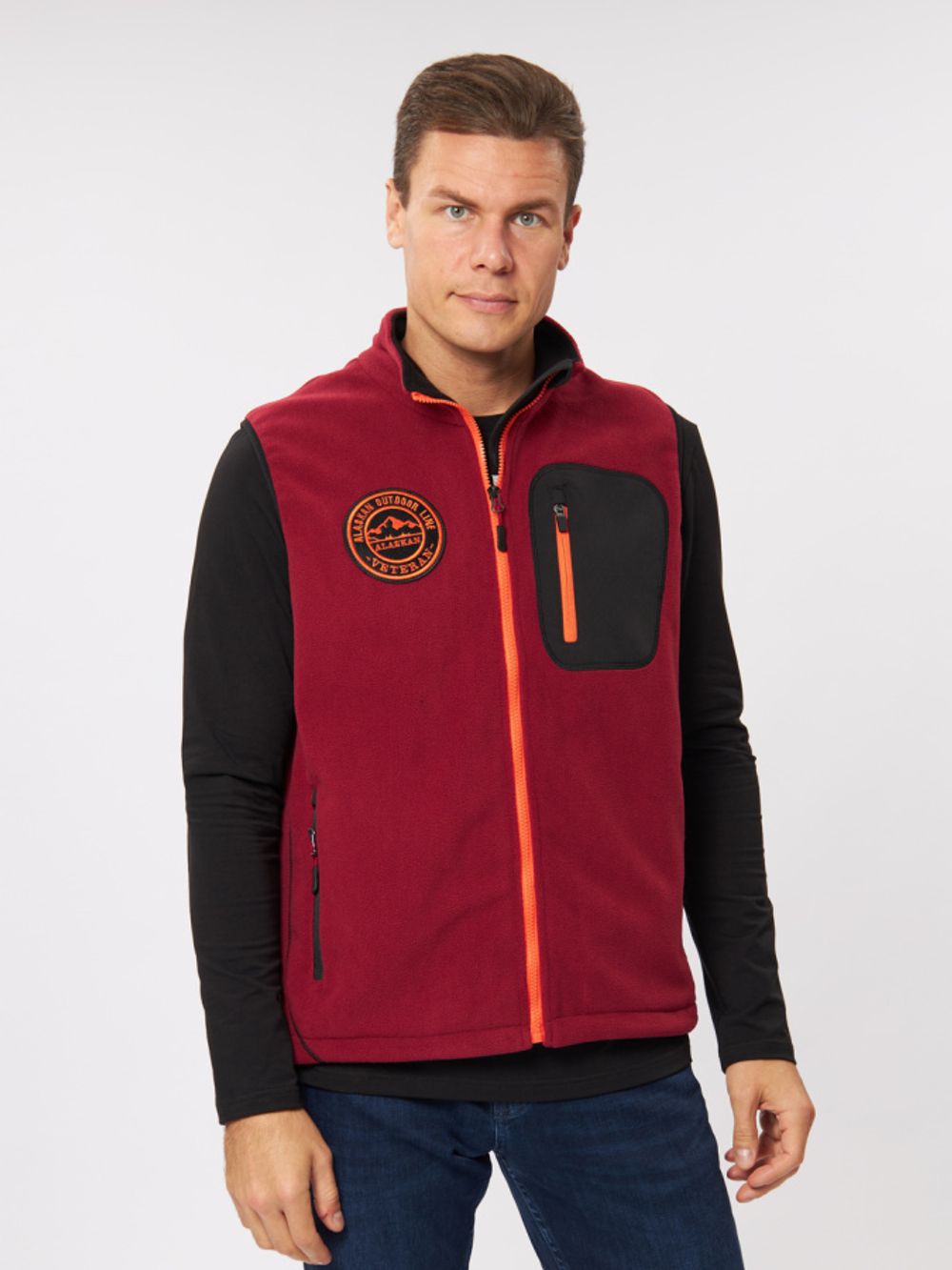 Жилет флисовый Alaskan Veteran бордовый L