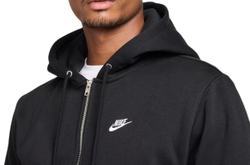 Куртка теннисная Nike Club Full-Zip Fleece - black/black/white