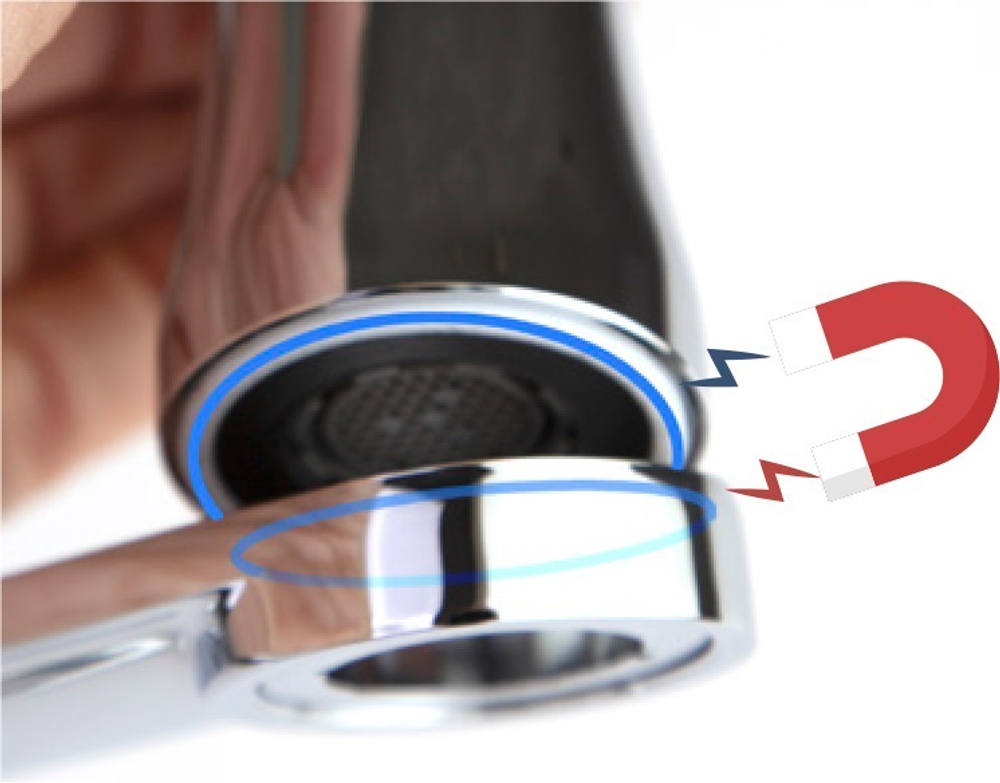 Смеситель для кухни с магнитным держателем и гибким изливом KITCHEN MAGNET 386801MACU медь