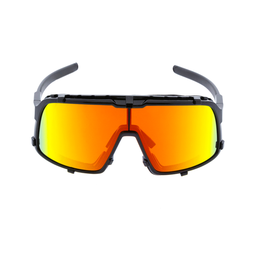 Спортивные очки OCEAN Leucate  Shiny black / Red revo lenses