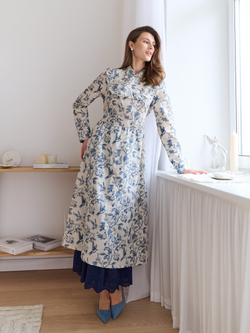 Платье с вшитой манишкой