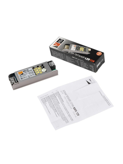 Блок питания для светодиодной ленты 40Вт 3.3А 12В IP20 BSPS метал. JazzWay 3329334A
