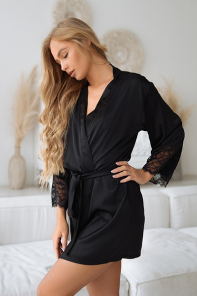 7247 халат черный 5 Senses