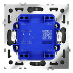 Выключатель с самовозвратом встраиваемый VOLTUM S70 двухклавишный 10А, (графит)