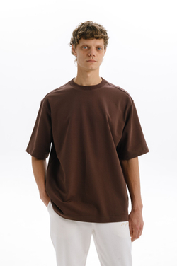 Футболка Mazzika Unisex Oversize OneSize, цвет темный шоколад