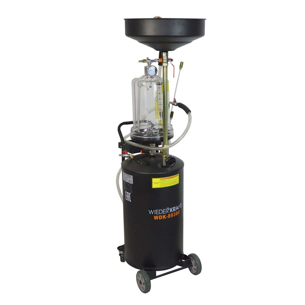 WDK-89380 Установка для откачки или слива масла с предкамерой, бак 80 л