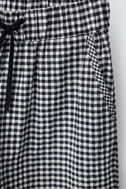 ZARA БРЮКИ WIDE LEG В КЛЕТКУ ВИШИ, БЕЛЫЙ/ЧЕРНЫЙ