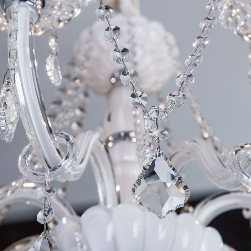 Citilux Финка CL353181 Люстра стеклянная подвесная Белая