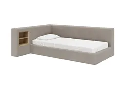 Диван-кровать Cube c нишей M (бежевый, рогожка)