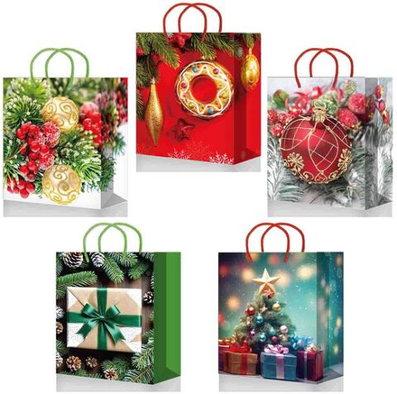 МегаМаг Пакет 236 М25, НГ, подарочный, ламинированный, 180*227*100