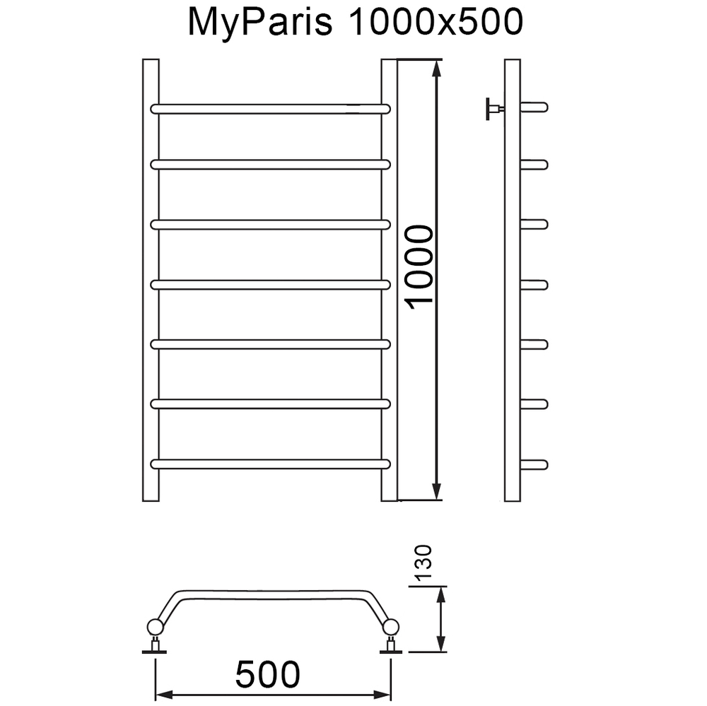 Полотенцесушитель MYFREA My Paris 100/50