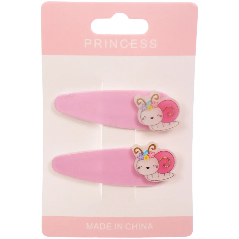 Зажимы для волос детские 2шт «ЗЕФИР», улиточки, 5.5*1.8см