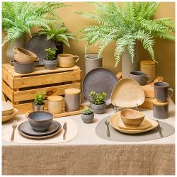 БАНКА ДЛЯ СЫПУЧИХ ПРОДУКТОВ 330 МЛ КОЛЛЕКЦИЯ "TRIANGLE COLLECTION" ЦВЕТ:КОФЕ С МОЛОКОМ МАЛ=6 МИН.П.