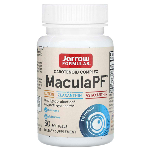 Jarrow Formulas, MaculaPF, защита от синего света, 30 мягких желатиновых капсул