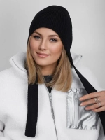 Чепчик шапка женский на завязках на осень