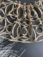 Тесьма сетка с вышивкой, беж, 22см