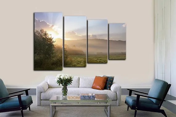 Модульная картина "Утренние лучи"