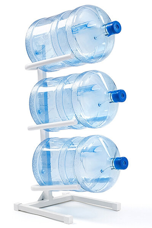 Подставка для 3-х бутылей белая РОССИЯ