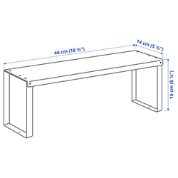 IKEA VARIERA  (ИКЕА ВАРИЕРА)  -  Вставная полка, белая, 46x14x16 см