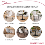 Стул пластик Wave серый с черными ножками