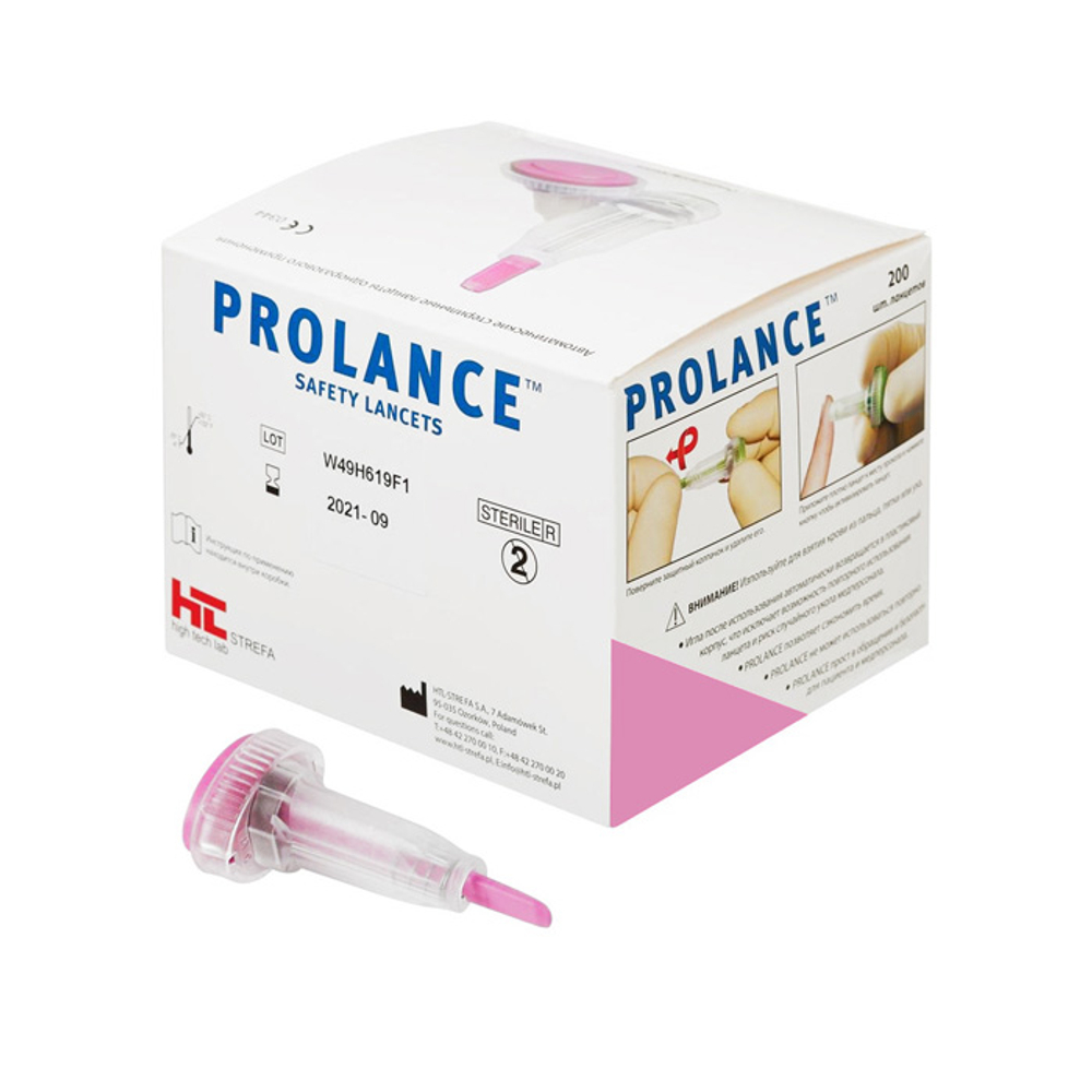 Скарификатор (ланцет) безопасный Prolance Pediatric, (лезвие) 1,2мм, 200шт./уп., Польша