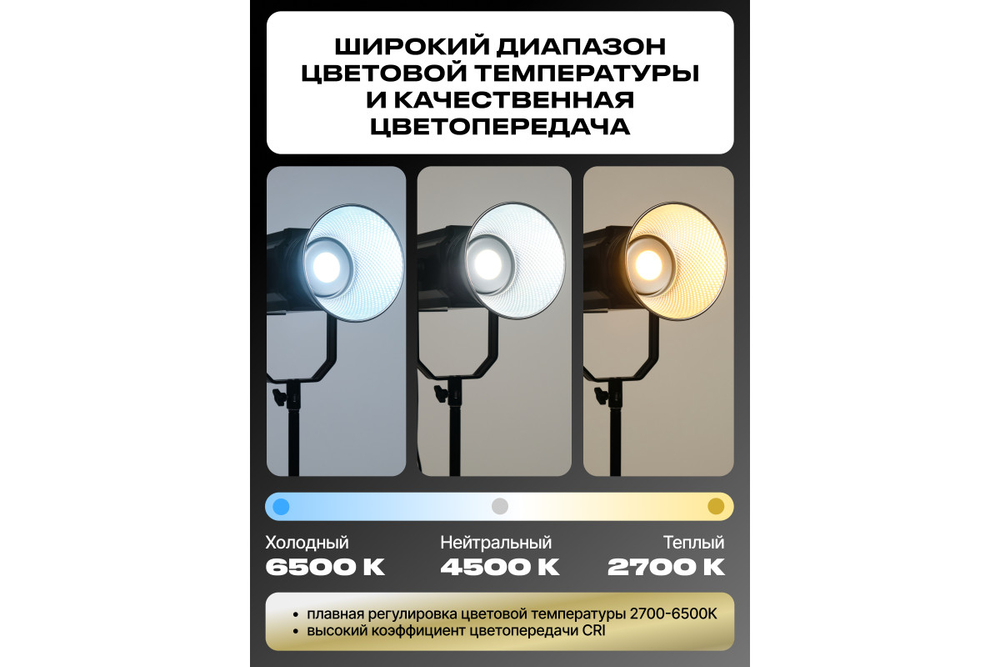 Осветитель светодиодный Raylab RL-200PRO 2700-6500K с пультом