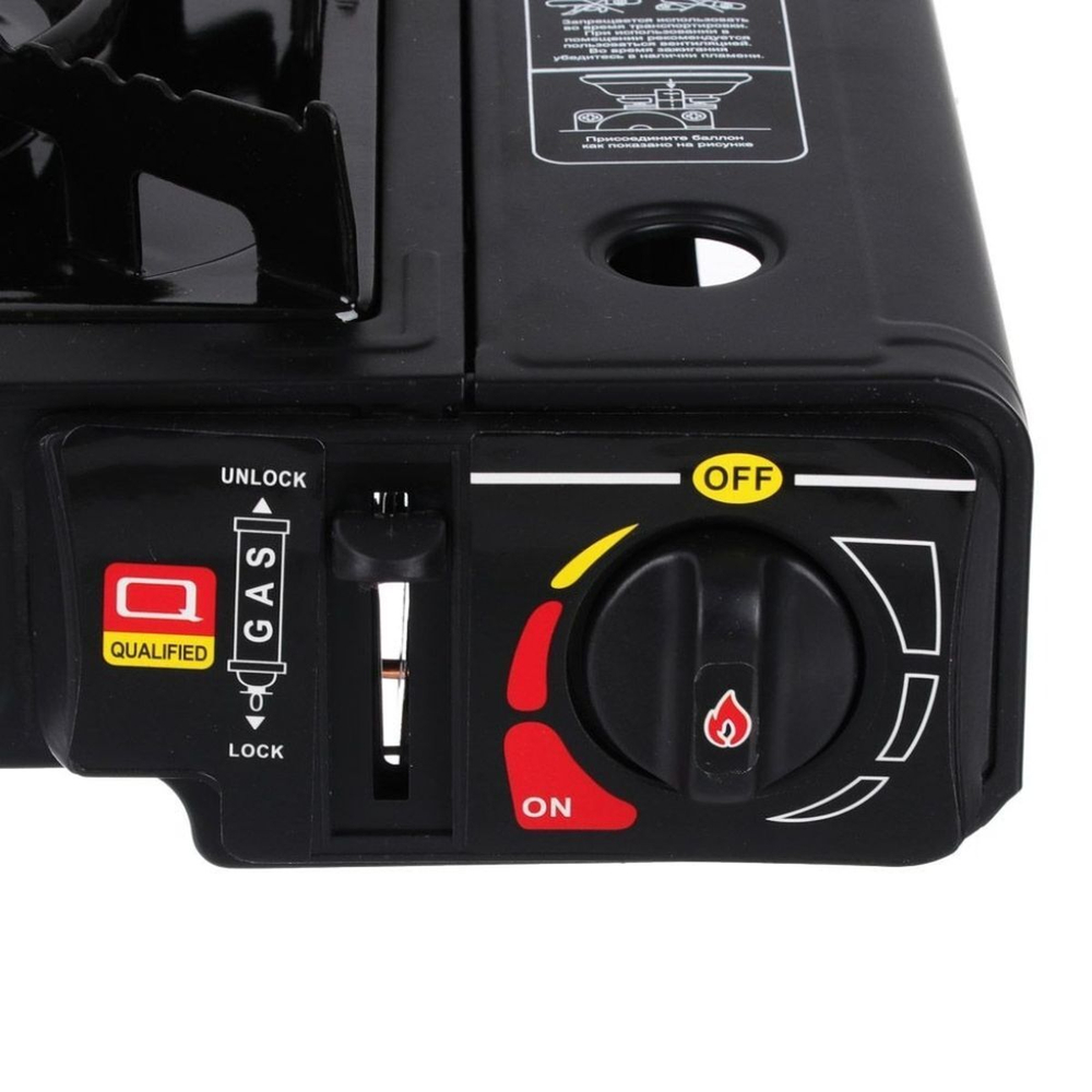 Плита газовая портативная, 1 конф, 34х26х9 см, для цанг баллонов, в кейсе, Чингисхан, 333520