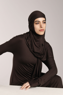 Хиджаб Молик тройка коричневый