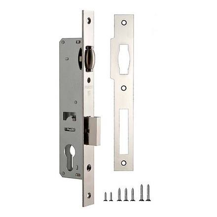 Корпус узкопрофильного замка с роликовой защелкой PROF155-25 (155-25) CP хром