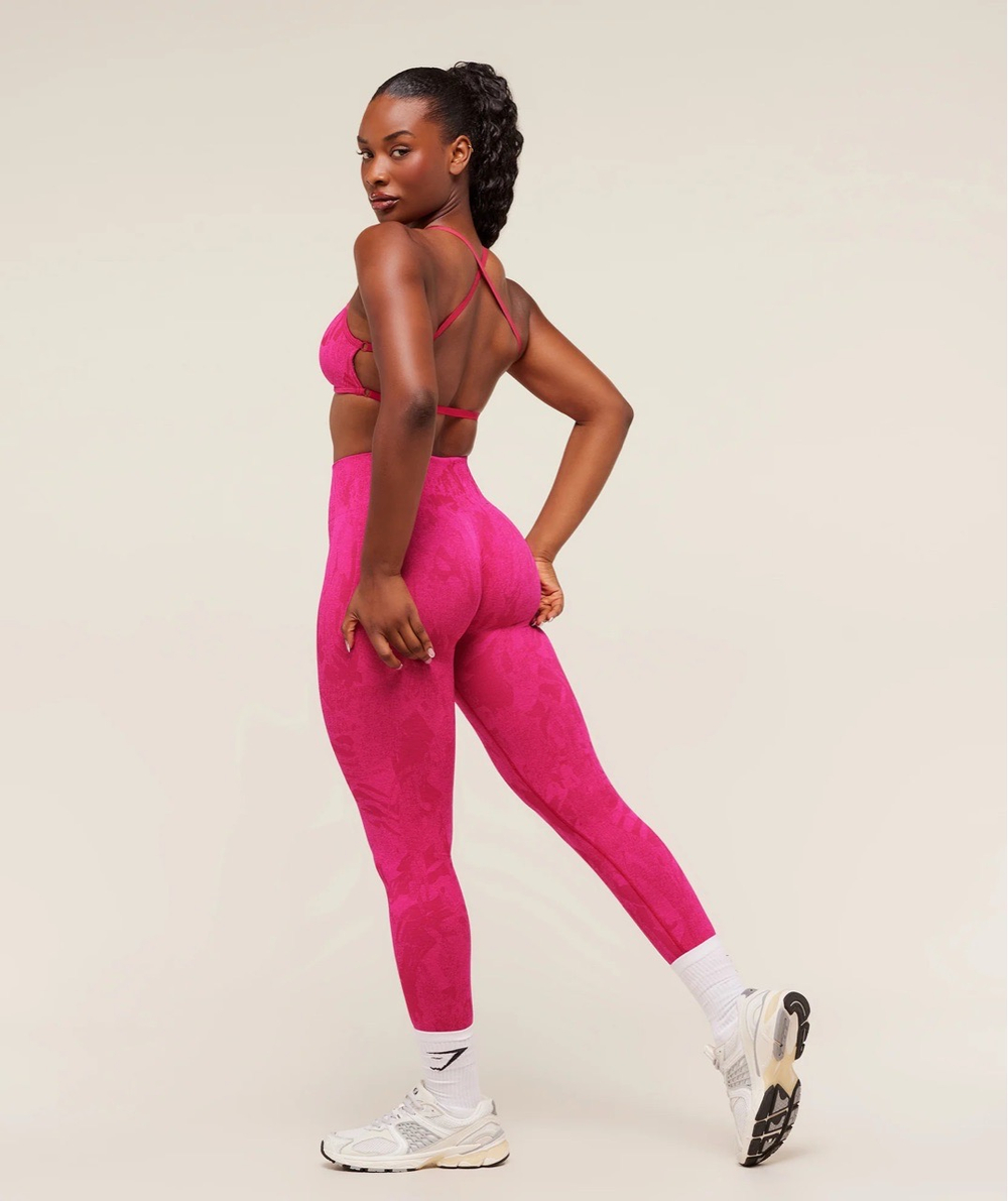 Леггинсы GYMSHARK Adapt Сamo Seamless Leggings Pink