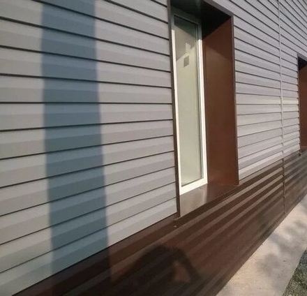 Сайдинг металлический Корабельная доска Полиэстер 0,45мм RALL 7004-Сигнальный серый