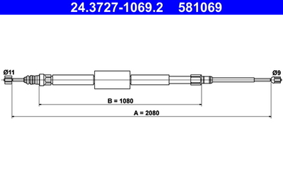 ATE - 24372710692-ATE - Cable Pull, parking brake