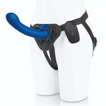 Синяя насадка Remote Control P-Spot G-Spot с черными трусиками - 20 см. (Цвет: синий с черным)