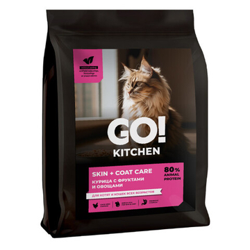 GO! KITCHEN SKIN + COAT CARE для котят и кошек всех возрастов с курицей фруктами и овощами 7,26 кг