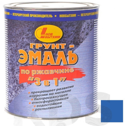 Грунт-эмаль на ржавчину 3 в 1 Новбытхим голубая 3 л