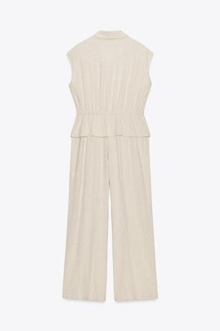 ZARA КОМБИНЕЗОН, СВЕТЛО-БЕЖЕЫЙ