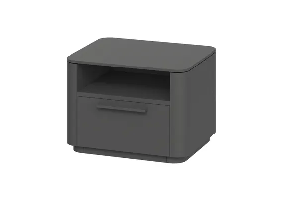 Тумба прикроватная Tammi 1 полка 1 ящик ширина 50 см (черный)