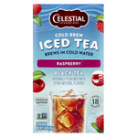 Celestial Seasonings, Cold Brew Iced Tea, черный чай, малина, 18 чайных пакетиков, 41 г (1,44 унции)