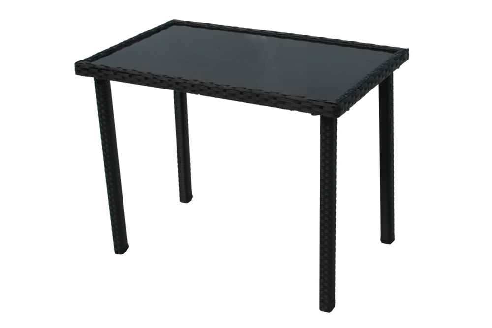 Набор мебели Garden Story Бостон NEW 1 уп. (стол+2кресла+диван ротанг черный, подушки оранжевые)