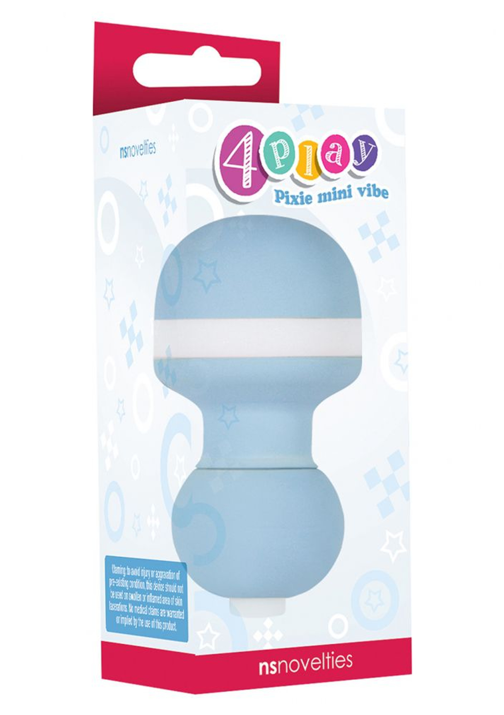 Голубой мини-вибратор PIXIES MINI VIBE - 6 см. (Цвет: голубой)