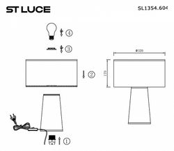 Настольная лампа декоративная ST-Luce Jackie SL1354.604.01