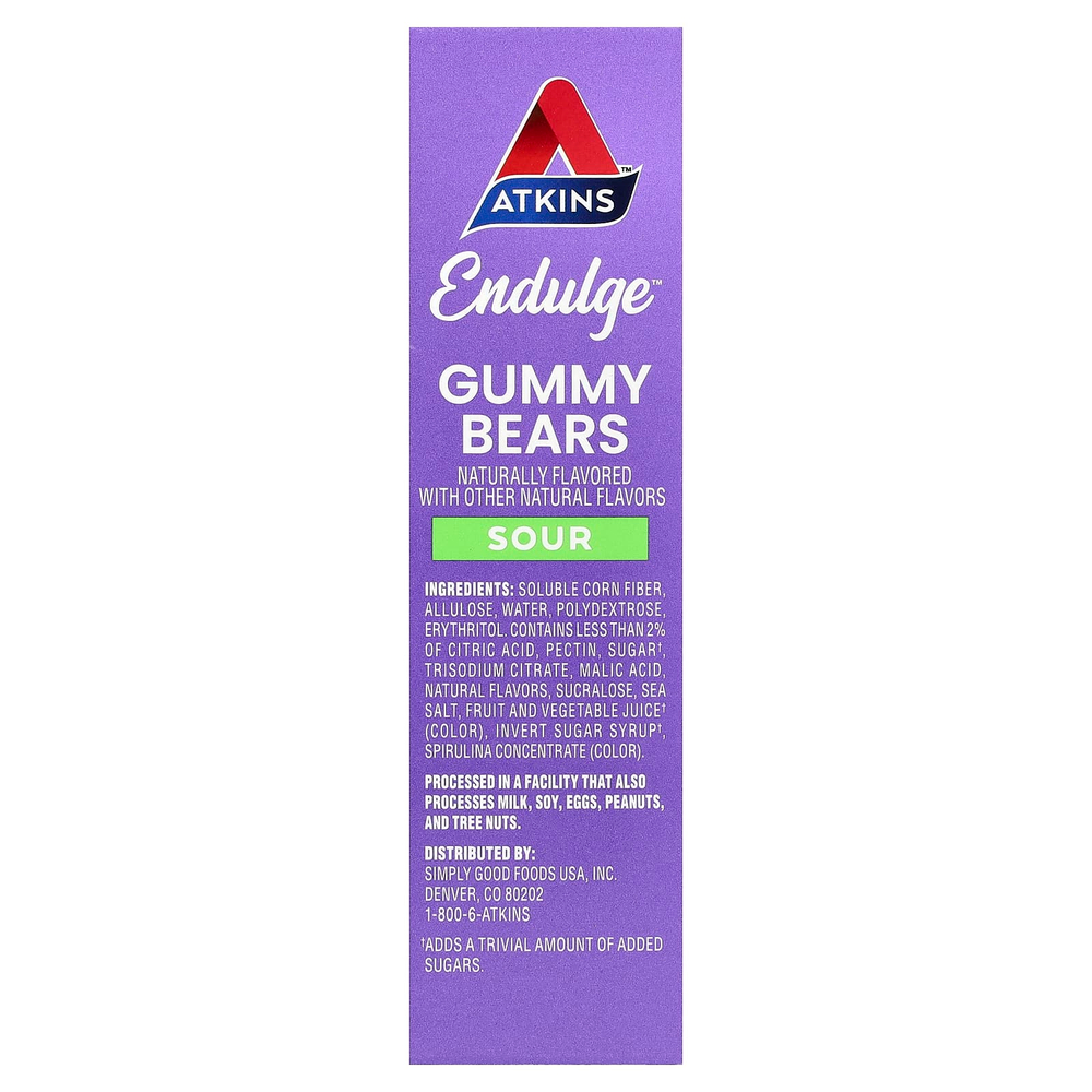 Atkins, Endulge ™, жевательные мишки, кислые, 6 пакетиков по 30 г (1,06 унции)