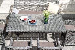 "Латте" диван двухместный из искусственного ротанга, цвет графит