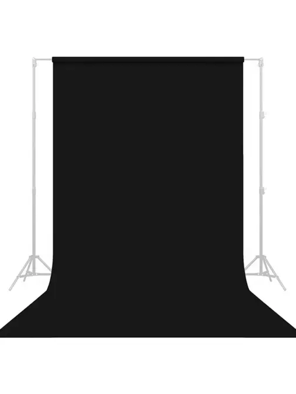 Фон бумажный Raylab 009 Black черный 2х6м