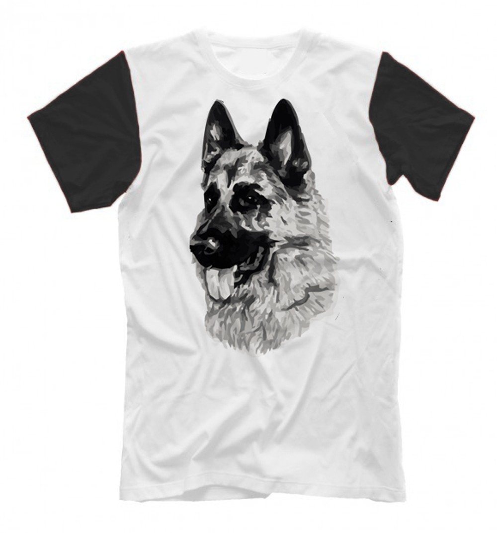 Футболка "Немецкая овчарка ЧБ"