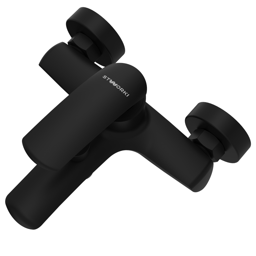 Смеситель для ванны с душем STWORKI Гётеборг S03100BK матовый чёрный