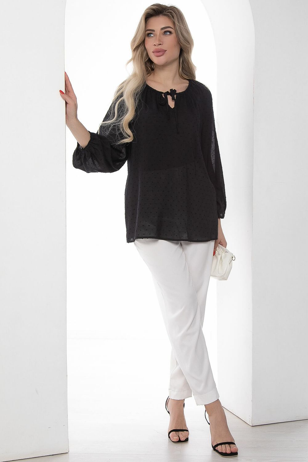 Блуза "Кантри" (черная) Б8962 LT Collection